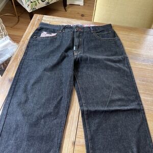 LR Geans by LRG Y2K Jeans 38x32 Wild Life Roots Baggy Wide Leg Hip Hop Skate
